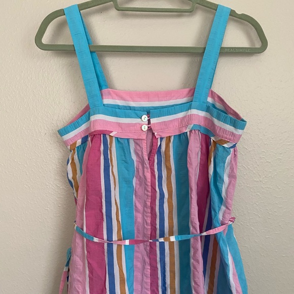 LEMLEM Gigi Sweepy belted printed cotton-blend midi dress XS - Picture 3 of 5